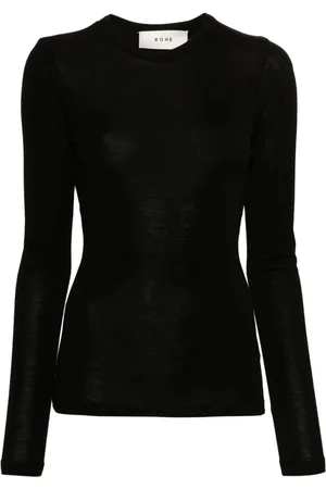 Rohe Playera manga larga con cuello redondo