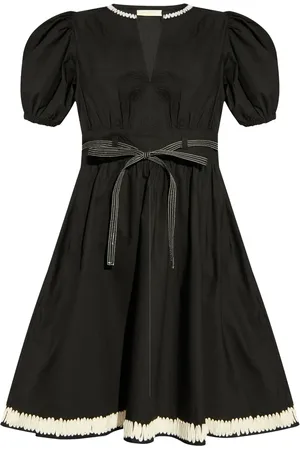 ULLA JOHNSON Vestido corto con moño en la cintura