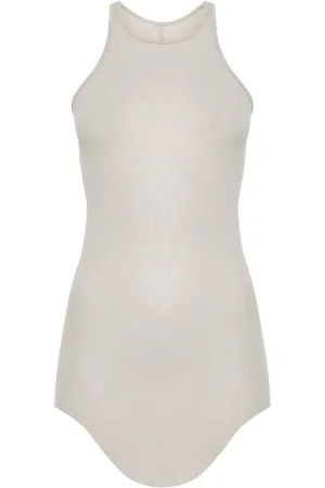 Rick Owens Top tejido de canalé con espalda de nadador