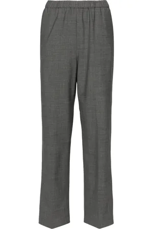 Fabiana Filippi Pantalones rectos con ribete de mostacillas