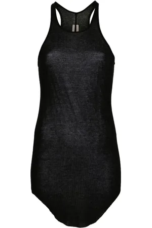 Rick Owens Top tejido de canalé con espalda de nadador