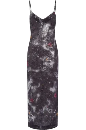 Moschino Vestido largo con motivo astral