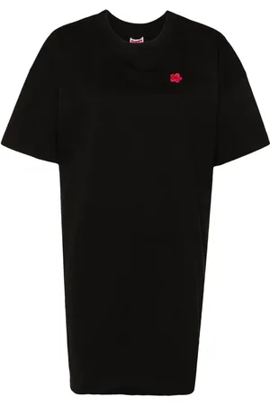 Kenzo Vestido estilo playera con parche Boke Flower