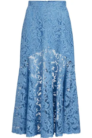 Patou Falda midi de encaje estilo sirena