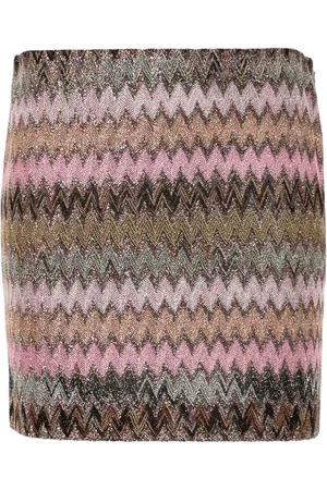 Missoni Falda corta con tejido en zigzag