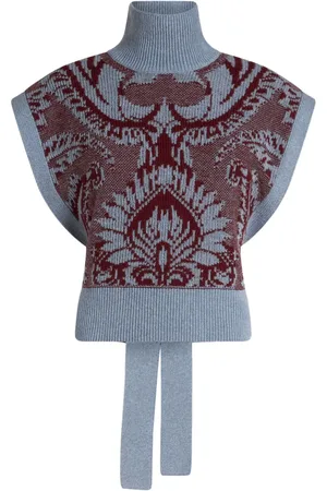 Etro Top tejido con motivo floral en jacquard
