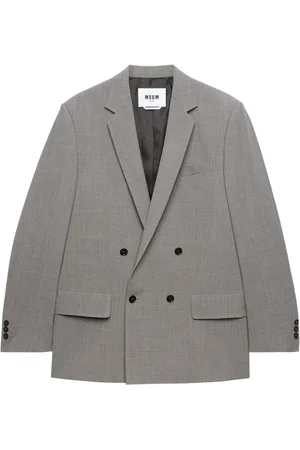 Msgm Blazer con doble botonadura y efecto melange
