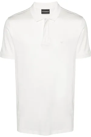 Emporio Armani Playera tipo polo con logo engomado