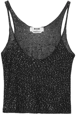 Msgm Top con detalle de lentejuelas