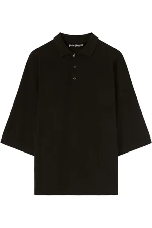 Palm Angels Playera tipo polo con logo estampado