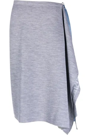 Fendi Falda tejida asimétrica