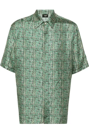 Fendi Camisa de seda con estampado abstracto