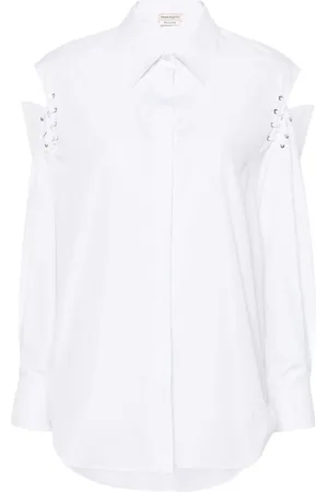 Alexander McQueen Camisa con detalle de aberturas