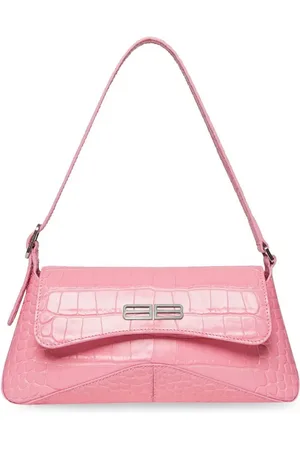 Balenciaga Bolsa de hombro XX Flap con efecto de piel de cocodrilo
