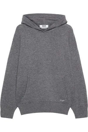 Msgm Sudadera tejida con logo bordado