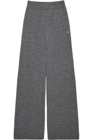 Msgm Pantalones rectos con logo bordado
