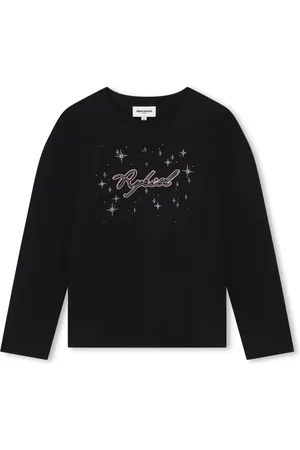 Sonia Rykiel Enfant Playera manga larga con logo estampado