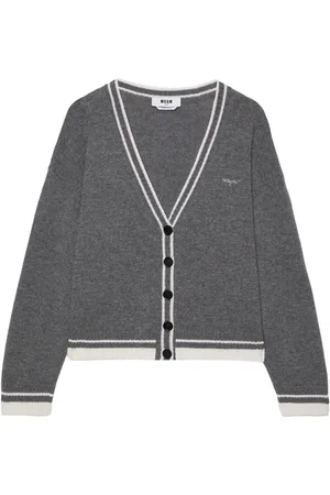 Msgm Cárdigan con logo bordado