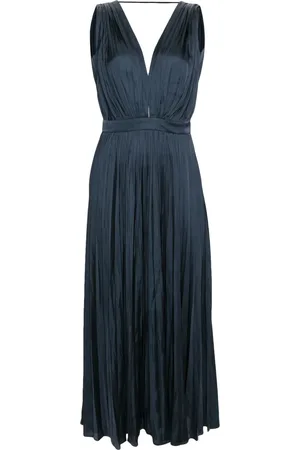 Maje Vestido largo con diseño plisado