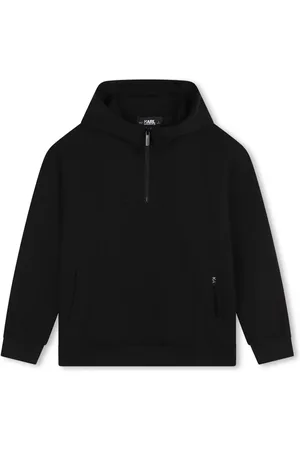 Karl Lagerfeld Hoodie con logo en relieve y cierre