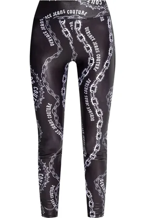 VERSACE Leggins con estampado Chain Couture