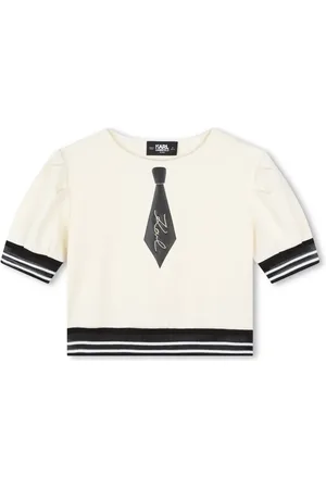 Karl Lagerfeld Top corto con logo bordado