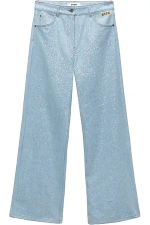 Msgm Jeans anchos con aplique del logo