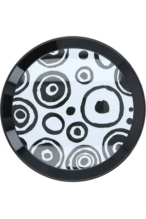10 CORSO COMO Bandeja de acero con estampado circular de 48cm