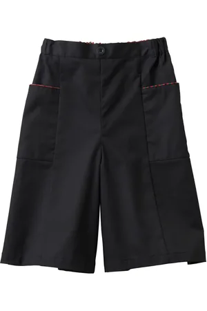 Familiar Pantalones anchos con ribete en contraste