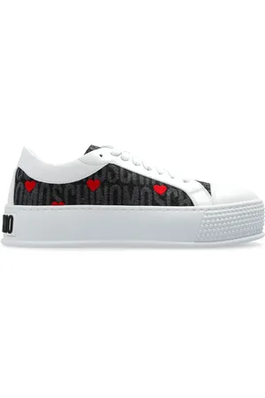 Moschino Tenis con logo en jacquard