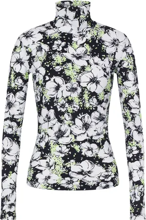 Moschino Blusa con estampado floral y cuello de tortuga