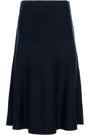 Khaite Falda tejida con dobladillo peplum