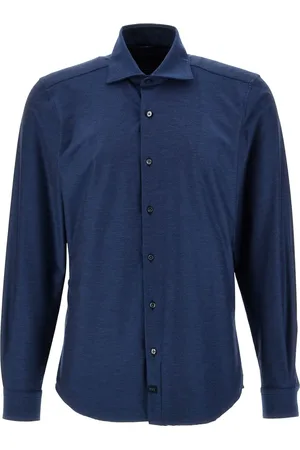 FAY Camisa con cuello italiano