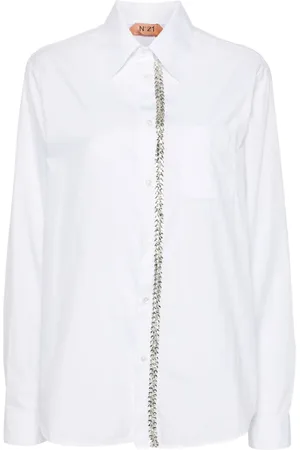 Nº21 Camisa con detalles de strass