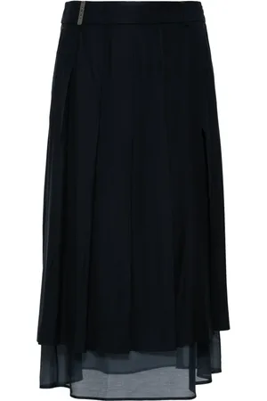 PESERICO SIGN Falda midi con diseño plisado