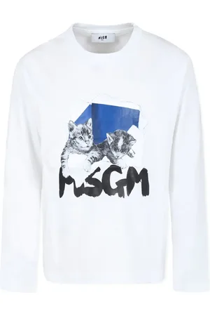 Msgm Playera con logo estampado