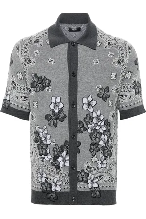 AMIRI Camisa tejida con motivo floral en jacquard