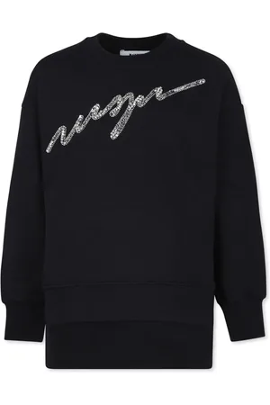 Msgm Vestido con detalles de cristal y aplique del logo