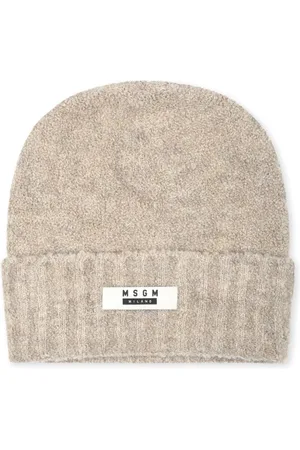 Msgm Gorro tejido con parche del logo