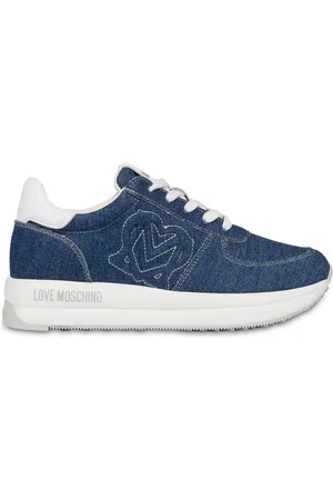 Moschino Tenis de mezclilla con logo bordado