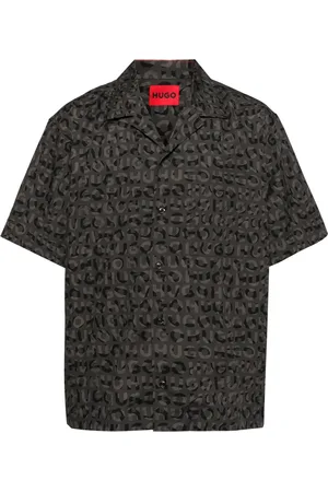 HUGO BOSS Camisa oversize con estampado de temporada