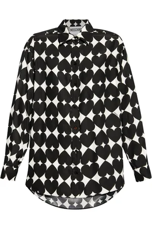 Moschino Camisa con corazones estampados