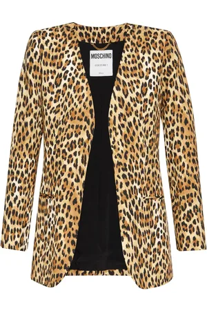 Moschino Blazer con estampado de leopardo