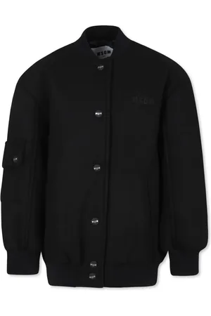 Msgm Chamarra bomber con logo bordado