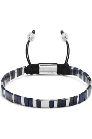 Nialaya Pulsera de cuentas con logo grabado