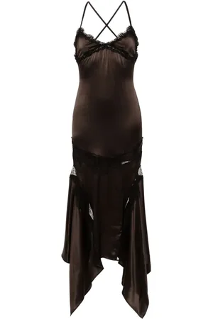 The Attico Vestido midi de seda