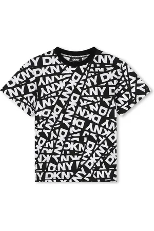 DKNY Playera con franja del logo