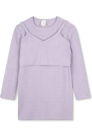Givenchy Vestido a capas con motivo 4G en jacquard