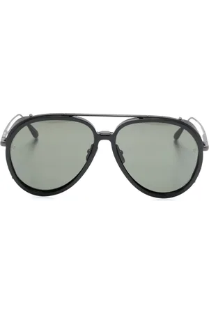 Linda Farrow Lentes de sol Maverick con armazón estilo piloto