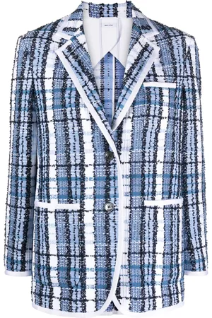 Thom Browne Blazer con motivo de cuadros tartán